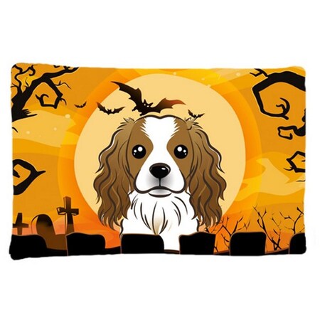 Carolines Treasures Halloween Cavalier Spaniel Fabric Standard Pillowcase BB1782PILLOWCASE